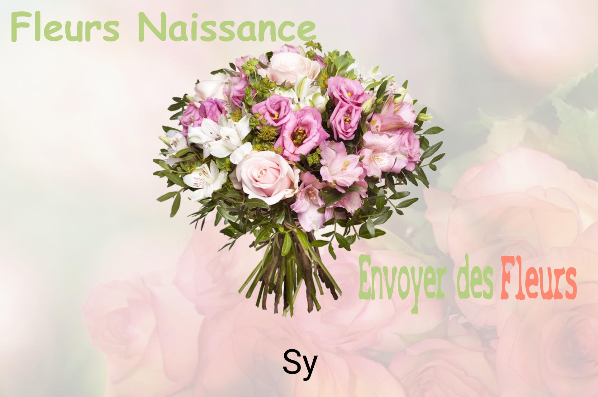 Bouquet de fleurs de naissance livré à Sy
